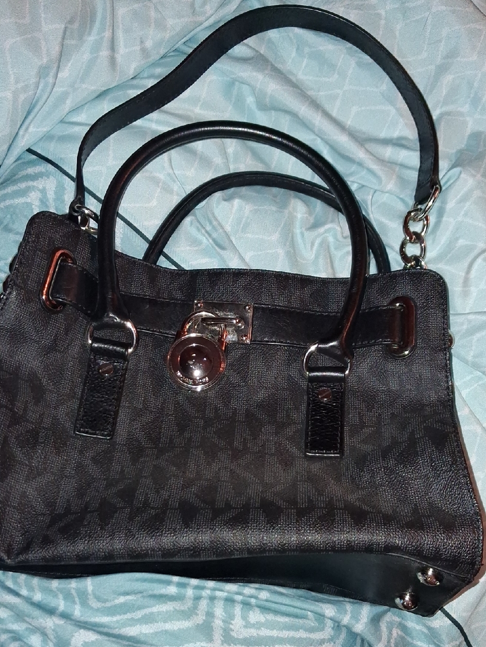 Black Designer-Inspired Satchel Handbag